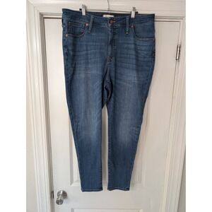 Madewell Curvy High-Rise Skinny Jeans Women 34 Medium Wash Blue Denim stretch